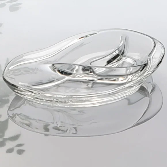 MCM Fostoria "Wheat" 3-part Clear Glossy Serving Dish - Picture 1 of 7